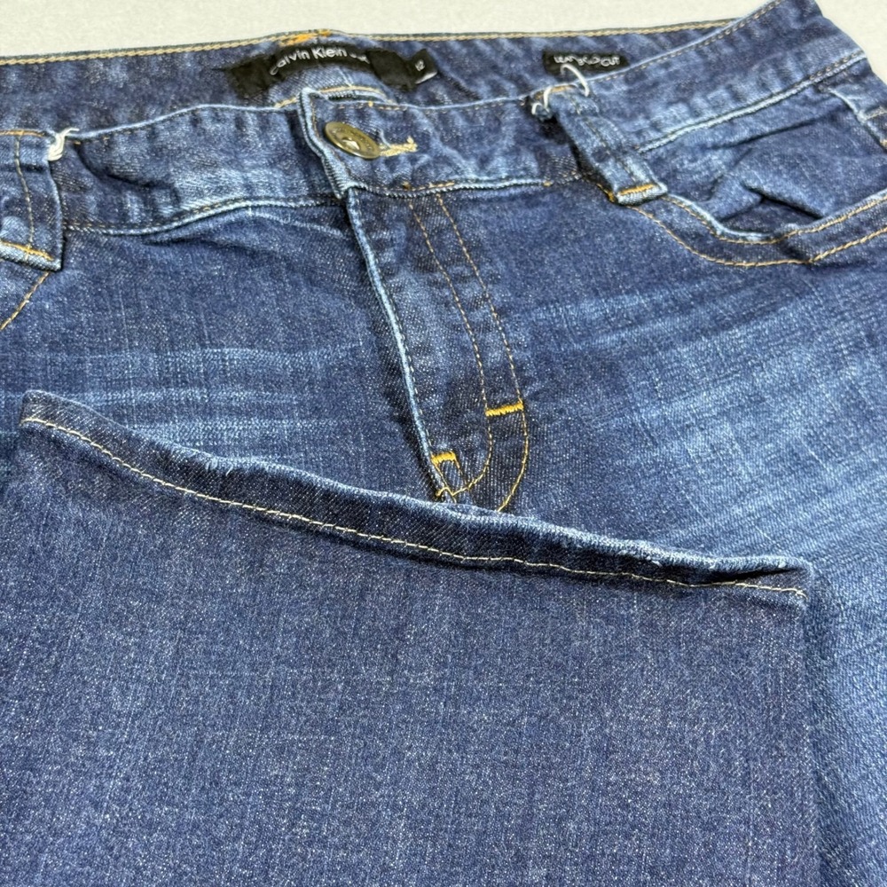 Calvin Klein Jeans Womens Size 12 Dark Wash Bootcut Denim Blue Jeans